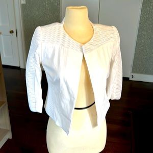 Zac Zac Posen white cropped jacket size 4